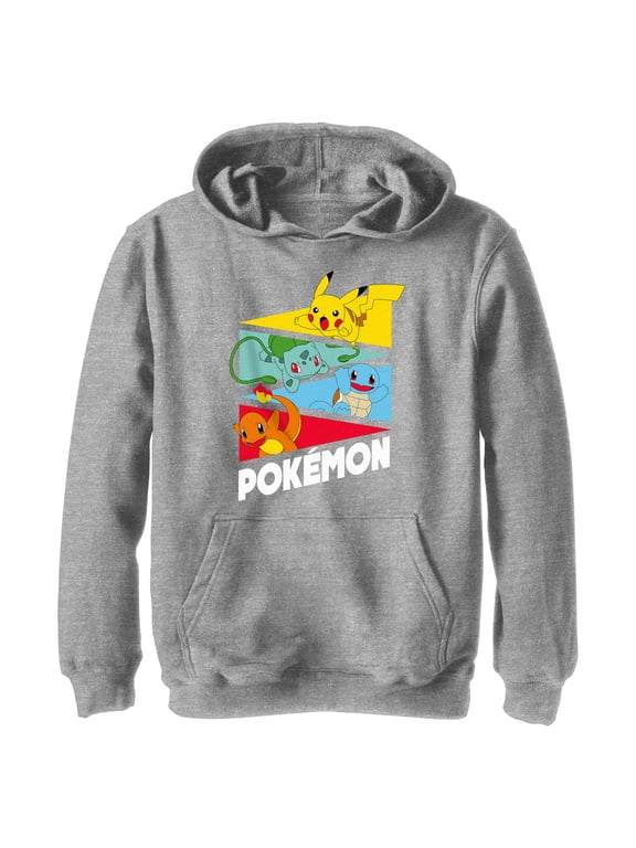 Boys Pokemon Colorful Starters Banners Lightweight Hoodie