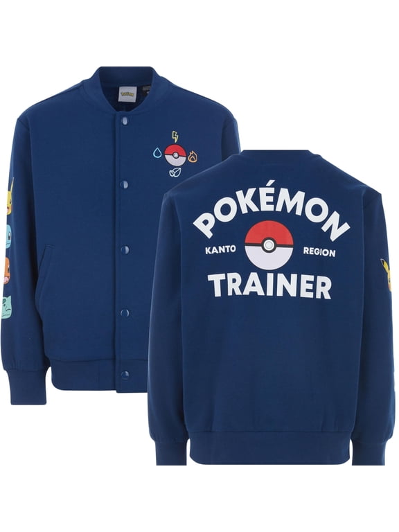 Boys Pokemon Fleece Bomber Jacket- Little and Big Boys Sizes 4-16
