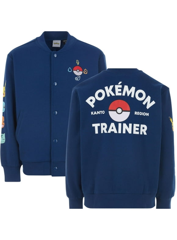 Boys Pokemon Fleece Bomber Jacket- Little and Big Boys Sizes 4-16