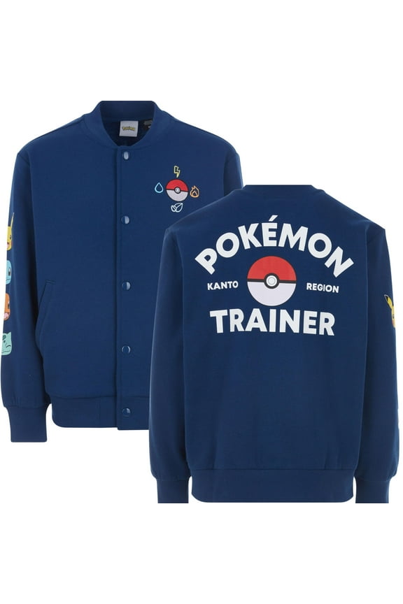 Boys Pokemon Fleece Bomber Jacket- Little and Big Boys Sizes 4-16