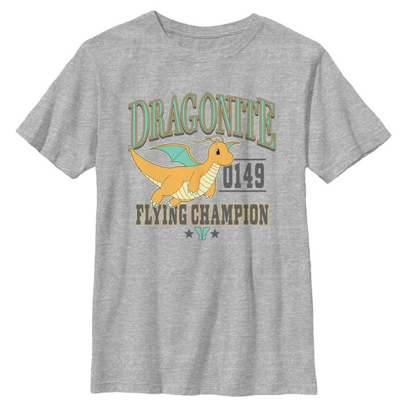 Boys Pokemon Flying Champion Dragonite T Shirt