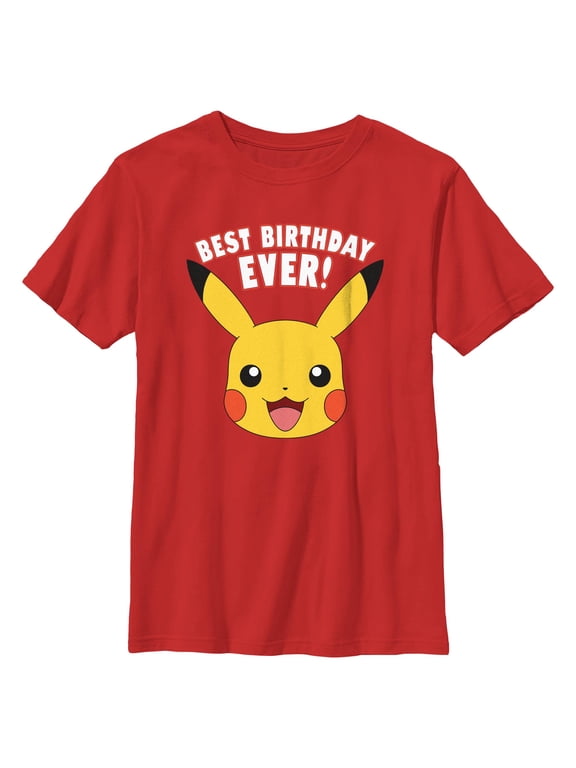 Boys Pokemon Pikachu Best Birthday Ever T Shirt