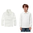 thumbnail image 1 of Boys' Polo Shirt Long Sleeve Beige Button up Shirt Boys Collared Shirts Classic Fashion Shirts 3-4 Years, 1 of 4