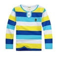 thumbnail image 1 of Boys' Polo Shirt Long Sleeve Polo Collared Shirts Undershirt Plaid Shirt for Big Boys 4-5 Years, 1 of 3