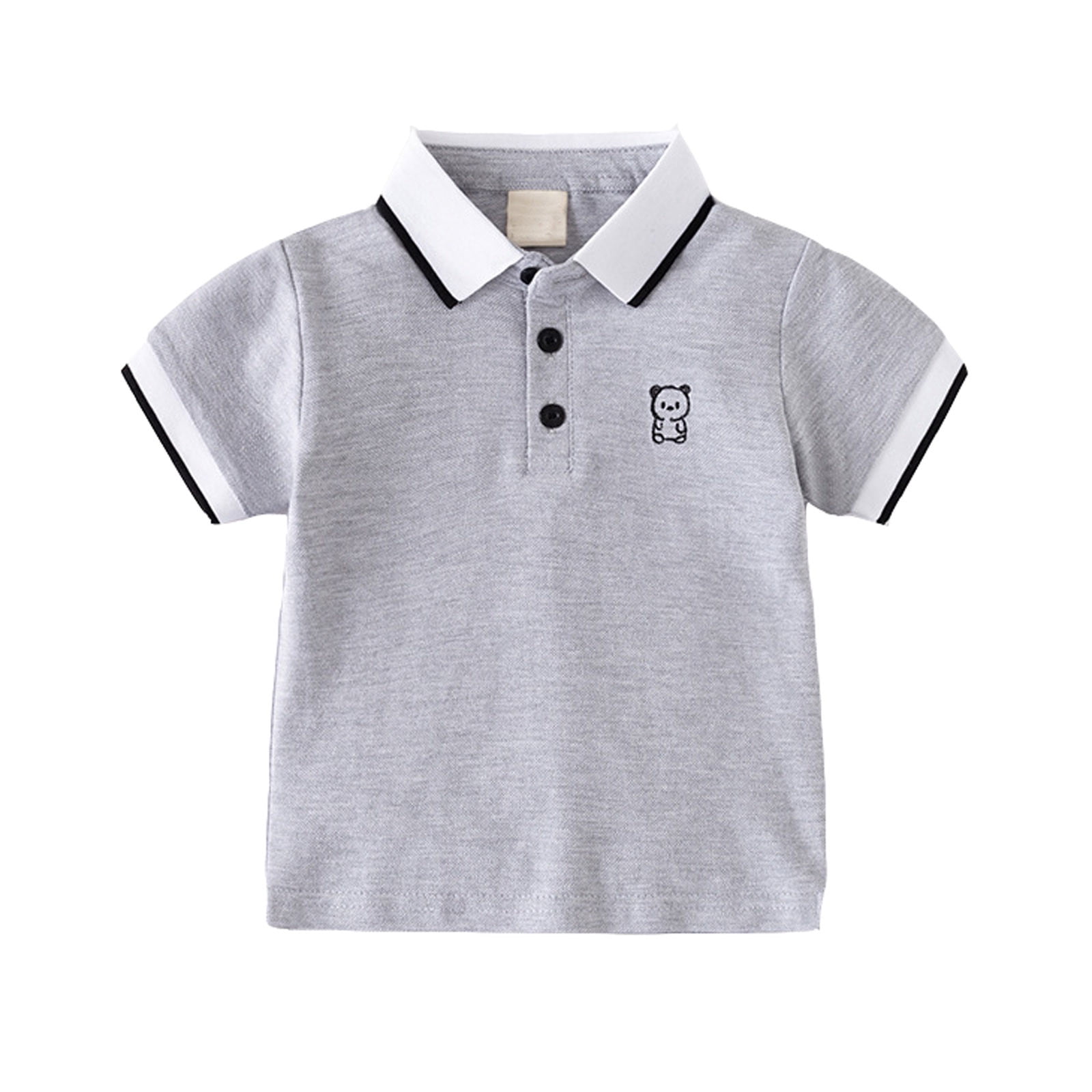 Children's Button Detail Short Sleeve Polo