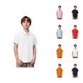 thumbnail image 1 of Boys Polo Shirt Short Sleeve School Uniform Shirt Solid Color Collared Top Button Closure Casual Shirt for Kids School Activities, 1 of 6