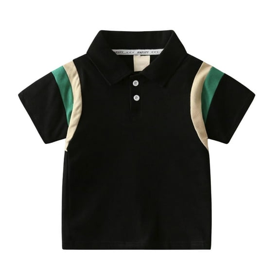 Boys Polo Shirt Short Sleeve Shirt Boys Color Block Shirts Boy Shirt for Boys 5-6 Years