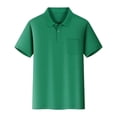 thumbnail image 1 of Boys Polo Shirt Short Sleeve Shirt Green Button up Shirt Boys Boys Shirt for Boy 7-8 Years, 1 of 3