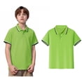 thumbnail image 1 of Boys Polo Shirt Short Sleeves Boy Green Button down Shirt Casual Collared Shirt School Uniform Boy Shirts, 1 of 3