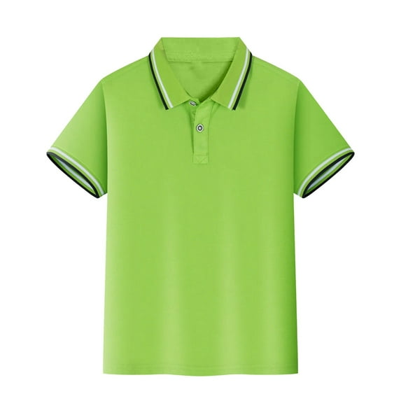 Boys Polo Shirt Solid Boys Uniform Shirts Kids Collar Shirts Boys with Short Sleeves L14 Boys Fashion