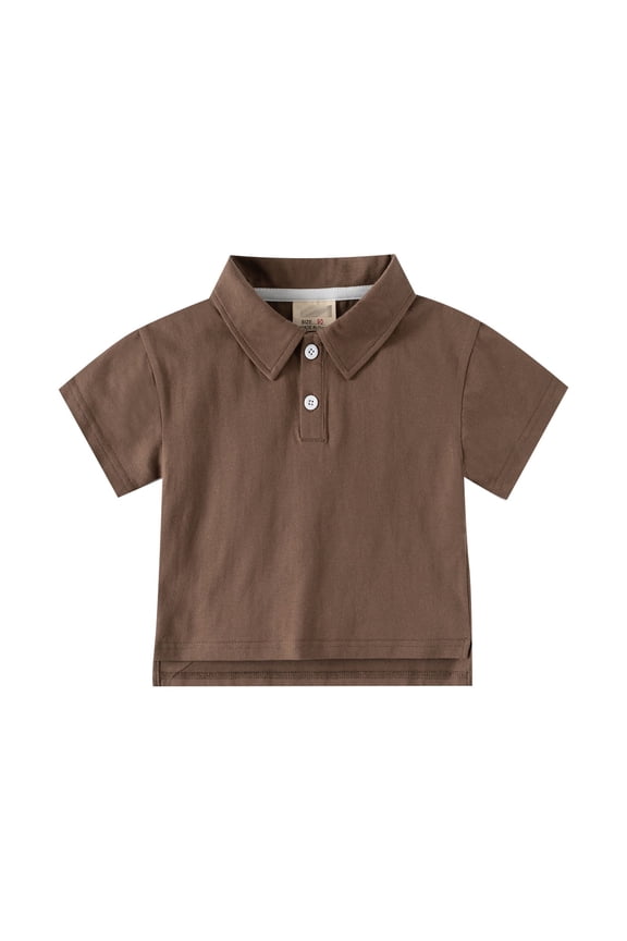 Boys' Polo Shirts Solid Kids Short Sleeve Shirts Uniform Shirts for Boys Summer Shirt 5-6 Years Boys Fashion