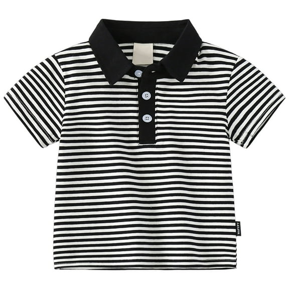 Boys Polo Shirt Stripes Short Sleeve Polo Boys Rugby Shirt Uniform Shirts for Boys 2-3 Years Boys Fashion