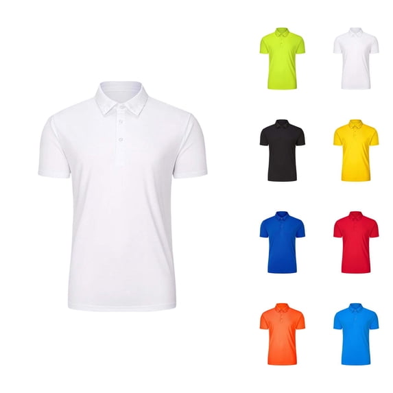 Boys Polo Shirt Summer Lightweight Breathable Collared Plain Cooling Tshirts Uniform Shirts