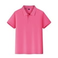 thumbnail image 1 of Boys Polo Shirt Uniform School Polo Shirts for Boys Multiple Color Kids Short Sleeve Polo Size 6-11 Pink Size 7-8, 1 of 4