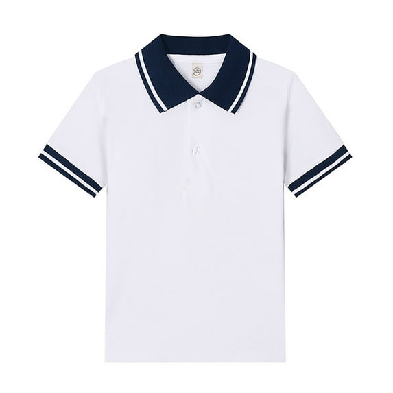Boys Polo Shirts Boys Short Sleeve Dress Shirt Boys White Shirt Boys Fashion for Teen Boys 5-6 Years