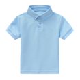 thumbnail image 1 of Boy Polo Shirts Boys Short Sleeve Shirts Blue Shirt Toddler Boy Shirt for Boy 5-6 Years, 1 of 5