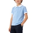 thumbnail image 1 of Boys Polo Shirts Casual Soft Toddler Shirt with Button Breathable Basic Summer Daily Wear White Size 15-16 Years, 1 of 4