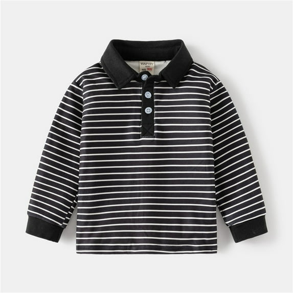 Boys' Polo Shirts Comfy Collared Shirts Warm Long Sleeve Shirts Rugby Shirt for Teen Boys 4-5 Years