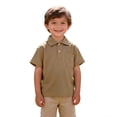 thumbnail image 1 of Boys' Polo Shirts Khaki Button Down Short Sleeve T Shirt School Uniform for Boys Summer Casual Breathable Kids Dress Shirt for Boys 7-8 Years, 1 of 5