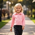 thumbnail image 1 of Boys Polo Shirts Long Sleeve Boys Pink Button down Shirt School Uniform Shirts Collared Shirt Kids 9-10 Years Boys Shirts, 1 of 4