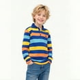 thumbnail image 1 of Boys' Polo Shirts Long Sleeve Boys Striped Button up Shirt School Uniform Casual Collared Shirts Tween 11-12 Years Boy Shirts, 1 of 4