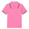 thumbnail image 1 of Boys Polo Shirts Pink Shirt Boys Short Sleeve Toddler Shirts Casual Blouse Tops Pullover 10-11 Years, 1 of 2