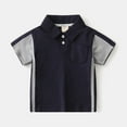 thumbnail image 1 of Boys' Polo Shirts Short Sleeve Boys Color Block Shirt 100 Day of School Shirt for Toddler Boys 12-18 Months, 1 of 8