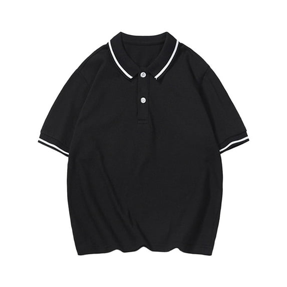 Boys Polo Shirts Short Sleeve Shirt Black Shirts Boy Shirts for Boys 7-8 Years