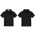thumbnail image 1 of Boys Polo Shirts Short Sleeves Boys Black Button down Shirt Casual School Uniforms Boys 10-11 Years Shirts, 1 of 5