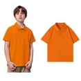 thumbnail image 1 of Boys' Polo Shirts Short Sleeves Boys Orange Button down Shirt Casual Collared Shirt Classic Tshirt Boys 12-13 Years, 1 of 5