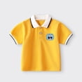 thumbnail image 1 of Boys Polo Shirts Soft Relaxed Fit Toddler Shirt with Button Comfortable Regular Fit Summer Daily Wear Yellow Size 2-3 Years, 1 of 3