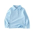 thumbnail image 1 of Boys' Polo Shirt Solid Kids Long Sleeve Shirts Summer Shirt Uniform Shirts for Boys 3-4 Years Boys Fashion, 1 of 3