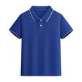 thumbnail image 1 of Boys' Polo Shirts Solid Shirt Boys Boys Button Down Shirt Short Sleeve Polo Boys 9-10 Years Boys Fashion, 1 of 4
