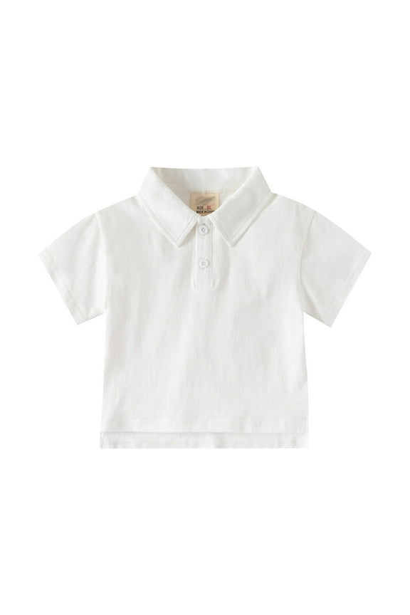 Boys Polo Shirts Solid With Short Sleeves Boys Uniform Shirts Button Up Shirt Boys 2-3 Years Boys Fashion