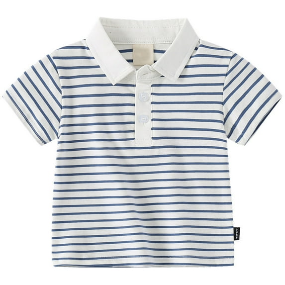 Boys' Polo Shirts Stripes Boys Short Sleeve Polo Shirts Tee Tops Clothes Boys Uniform Shirts 12-18 Months Boys Fashion