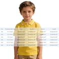 thumbnail image 1 of Boys Polo Shirts Yellow Button Down Short Sleeve Polo Shirt Uniform Shirts for Girls Casual Tops Kids Boys Summer Top Clothes 7-8 Years, 1 of 5