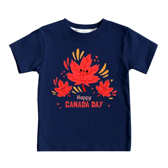 Boys Polo T-Shirt Canada International Day Maple Leaf Cartoon Print ...