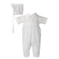 thumbnail image 1 of Boys Poly Cotton Coverall Set with Pin Tucking and Button Ornamented Waistband, 1 of 2
