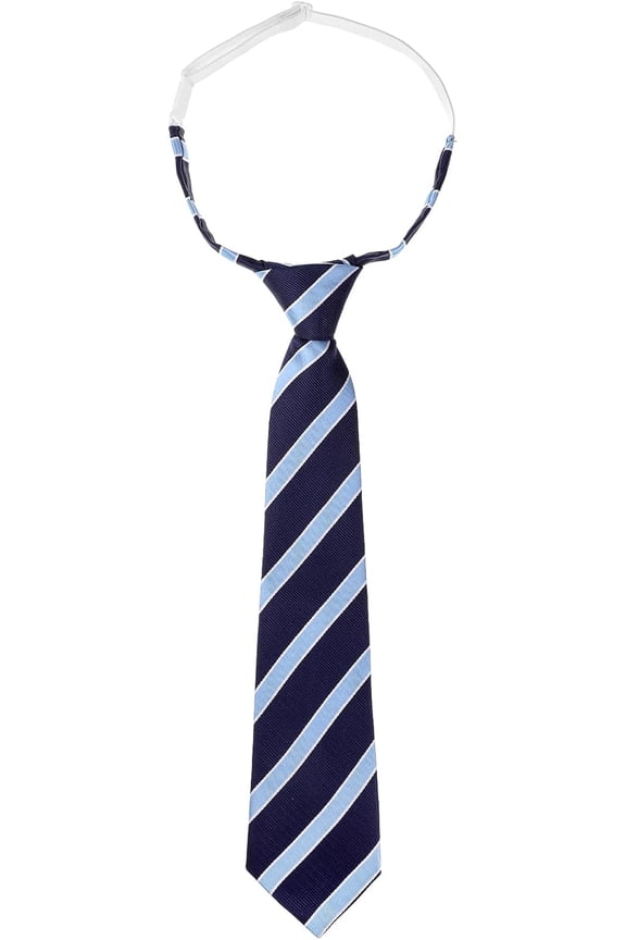 Boys Pre-Tied Necktie Adjustable Woven Stripe Neckties Ties for Boys Kids for Age 5 to10 Graduation Uniforms Wedding Party