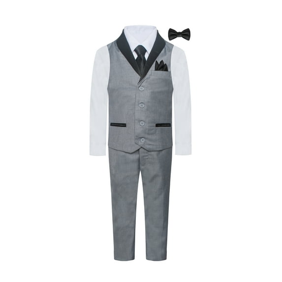 Boys Premium 7 Piece Formal Vest Sets – Shawl Lapel-Many Colors