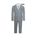 thumbnail image 1 of Boys Premium Light Gray-Light Heather Grey 8 Piece Suit Set, 1 of 10