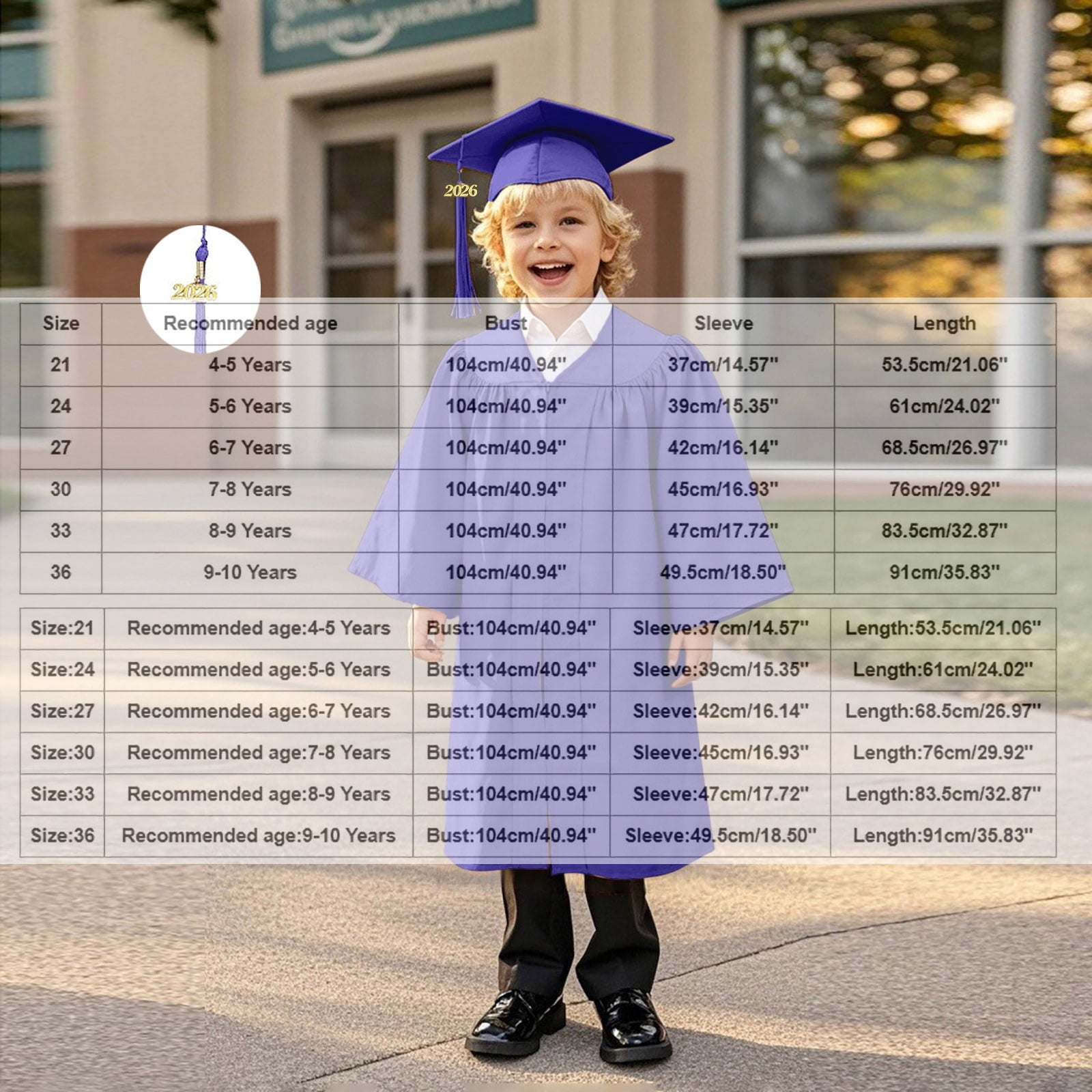 Boys Preschool Graduation Cap And Gown For Kids Purple Graduation ...