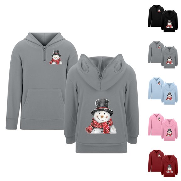 Boys Print Hooded Pullover Sweatshirt With Zipper Eyelets And Pocket For Kids Casual Wear