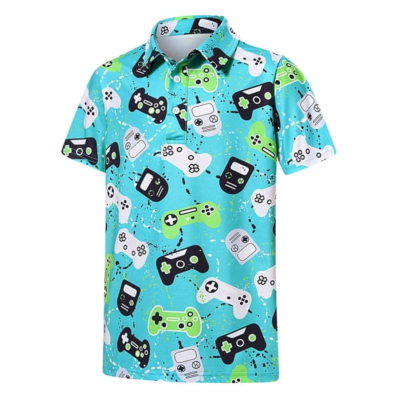 Boys Print Shirt Short Sleeve Apparel (3Y 14Y) Clothes