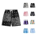 thumbnail image 1 of Boys Printed Shorts Relaxed Fit Drawstring Casual Summer Beach Shorts for Boys Lightweight Vacation Clothes Ages 2-14, 1 of 3