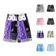 thumbnail image 1 of Boys Printed Shorts Relaxed Fit Drawstring Casual Summer Beach Shorts for Boys Lightweight Vacation Clothes Ages 2-14, 1 of 3