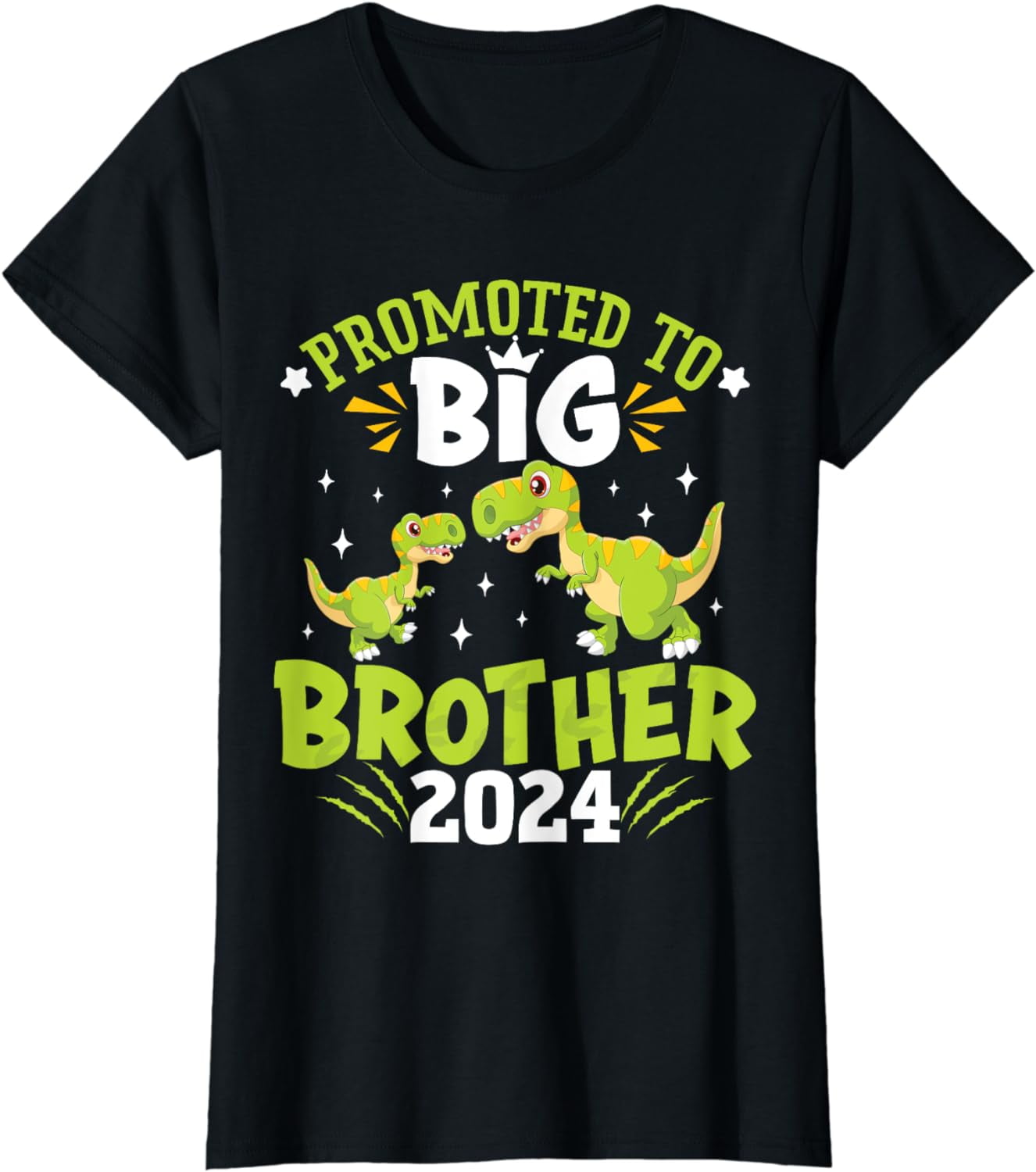 Boys Promoted To Big Brother 2024 Dinosaur TRex Kids TShirt