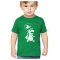 thumbnail image 1 of Boys Proud Irish T Rex Dinosaur Clover Hat Kids St Patricks Day Cute Gift Toddler Kids T Shirt, 1 of 6