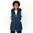 thumbnail image 1 of Boys Puff Vest Outwear with Hood Casual Full Zip Warm Sleeveless Kids Winter Jacket Navy 4, 1 of 8