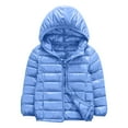 thumbnail image 1 of Boys Puffer Jacket Boys Fleece Jacket Hooded Puffer Jackets for Boys and Girls – Lightweight Autumn and Winter Coat, Warm and Comfy Light Blue 8-9 Years, 1 of 4